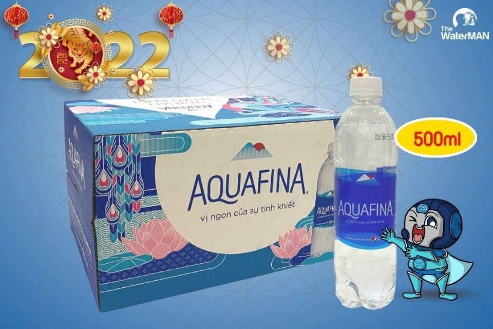 Thùng nước Aquafina 500ml mẫu Tết 2022